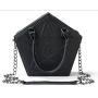 Custom design comic style women shoulder bag gothic pentacle embossed customized Ita cute spooky bag