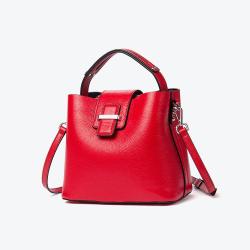 2024 Custom Logo Genuine Real Leather Bucket Bag Handbag For Women Ladies Luxury