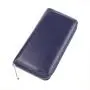 Custom Black Long Zipper Purses for Men Litchi Genuine Leather Wallet Women