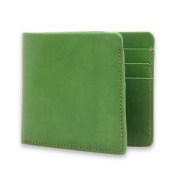 Handmade vegetable tanned leather wallet vintage full grain leather men bifold wallet