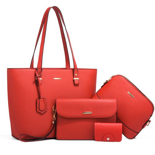 Cheap Price Summer Lady PU Leather Hand bag Women Tote Bag Sets 2023 Fashion Trends PU Ladies Handbags Sets