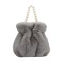 Wholesales Velvet China Supplier Fashion Bag Pearl Ladies Bags 2024 Clastic Bucket Latest Design Ladies Handbag