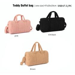 Keymay RTS Multi-color Personalized Sherpa Tote Travel Weekend Duffle Wholesale Travel Bags Winter Duffel Bag Girls Weekend Bag