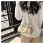 ZR520 New Dinner Bag Clasp Knitted Girl Texture Noble and Fashionable One Shoulder Crossbody Bag Pearl Handheld Bag Party