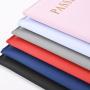 ZR773 Gold Stamping Multi-color Aircraft Pattern Leather Passport Bag Hand Sewn PU Passport Clip Adjustable Logo Passport Cover