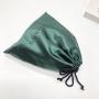 High End Custom Logo Printed Satin Drawstring Dust Bag For Handbag High-Heeled Shoes Packing Luxury Gift Satin Pouch