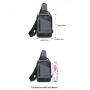Trendy Branded Boys Black Waterproof Multifunctional Mobile Phone Usb Sling Shoulder Cross Body Chest Messenger Bags For Man