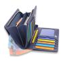 RFID wallet zipper leather wallet for men Vegan leather wallet with ID window