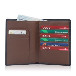 Wholesale Custom Leather Travel Passport Holder RFID Leather Bifold  Passport Holder