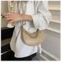 HR230 New Trend Fashionable Crossbody Ladies Bag PU Popular One Shoulder Portable Women's Bag Underarm Curved Moon Handheld Bag