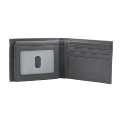 Bifold Wallet With Flap ID Window Top Grain Leather Wallet for Men RFID Blocking Leather Billfold
