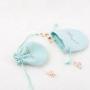Wholesale Silver Hot Stamping Logo Packing Microfiber Suede  Drawstring Pouch Soft Suede Microfiber Gift Bag