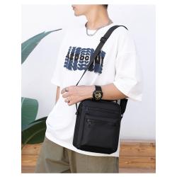Factory direct supply fashion sports solid color Oxford cloth men shoulder messenger bag