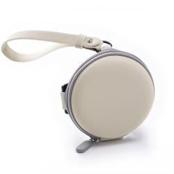 SN045 Custom Logo Printed Sunglasses Case Folding Small Round Glasses Case Portable Headphone Jewelry Bag