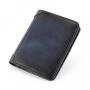 NEW Man Casual Short Trifold Wallet Vintage Slim cow leather wallet for men credit card holder multi-function wallet with zipper