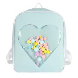 Trendy cute girl fashion oxford school bags ita bag with transparent window