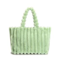 2024 Customized Logo Faux Fur Tote Purse Handbag For Women Luxury Winkle Bag