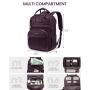 LOVEVOOK Fashion Leather Laptop Backpack 15.6 inch Vintage Work School Travel Backpack with USB port Waterproof laptop Backpack