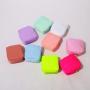 stock New candy color nylon pouch cosmetic bag can be customized Neon make up bag with Chenille letter patches