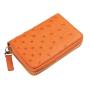 Billeteras Luxury Designer Custom Genuine Ostrich Skin Leather Key Case Mini Card Package Business Small Zip Key Holder Wallet