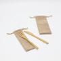 Custom Logo Long Style Velvet Drawstring Pen Tableware Bag Soft Velvet Eyebrow Pencil Makeup Bag Pouch