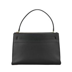 Korea Style Casual Ladies Handbags Custom Classic Black Pu Leather Hand Bag For Luxury Women