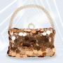 Fashionable rose sequin purses bag ladies handbag party purse wedding shiny evening bag clutches for women pochette femme