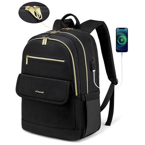 LOVEVOOK Girls Teenager School Bag Waterproof Casual Anti-Theft Daypack college office bag travel laptop backpack with USB Damen