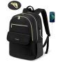 LOVEVOOK Girls Teenager School Bag Waterproof Casual Anti-Theft Daypack college office bag travel laptop backpack with USB Damen
