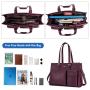 2022 LOVEVOOK Women 15.6in Waterproof Leather Computer Bag Work Tote Bags Large ladies Handbags Briefcase Laptop Bags