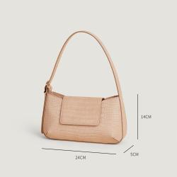 Fashion Unique Design PU Leather Luxury Women Hand Bag Custom Logo Ladies Crocodile Shoulder Bag