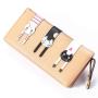 Factory Price Cute Design PU Leather Women's Long Zipper Clutch Wallet