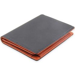 Fashion man wallet real leather bifold genuine leather mens wallet rfid smart wallet for men