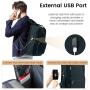 LOVEVOOK Quality Multi-function University Student School Oxford Bags TSA Friendly Laptop Backpack With USB Charging Port Unisex