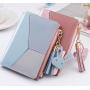 OEM022 Leather Small Wallet Women Luxury Brand Famous Mini Women Wallets Purses Short Coin Zipper Purse Credit Card Holder