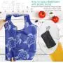 Gelory Machine Washable Durable Groceries Bags Fun Animal Printing Reusable Foldable Grocery Shopping Bags