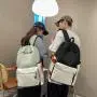 New Design School Bag For College Students Couple Backpack Color Contrast Sports Causal Backpack Fashion Schoolbag