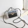 Transparent crossbody bags for women 2024 trend ladies handbag small square bag mini satchel shoulder bag