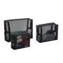 Mesh Makeup Black Mesh Zipper Pouch Travel Cosmetic Organizer Case for Daily Toiletries Accessories Purse Bag