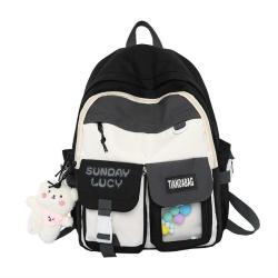 ZF357 New Schoolbag Female Junior High School Students Shoulder Bag Male Computer Backpack Nylon Breathable Waterproof Travel