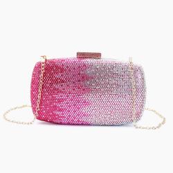 Fashionable box geometry evening bags diamond purse clutch lady luxury evening party crossbody bags handbags 2024 rhinestone bag