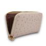 Luxury leather lady wallets custom ostrich leather women handmade coin purse