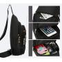 External Headphone Shoulder Crossbody Bag Multifunction Travel Shopping Sling Chest Bag Waterproof Fanny Pack