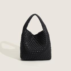 New Women'S Braided Bucket Advanced Soft Leather Women'S Single Shoulder Underarm Large Capacity Handbag