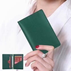 Men'S Genuine Leather Solid Bifold Wallet National Id Card Holder Wallets Rfid Anti Theft