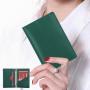 Men'S Genuine Leather Solid Bifold Wallet National Id Card Holder Wallets Rfid Anti Theft