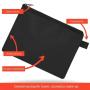 Gelory Factory Wholesale Black Canvas Zipper Pouch Bags Polyester Pencil Case Blank DIY Craft Bags for Schools & Offices