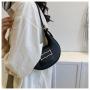 Popular design 2024 pu leather simple new crescent handbag women's underarm bag trend fashion shoulder dumpling bag