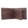 Top grain genuine leather men's two in one wallet