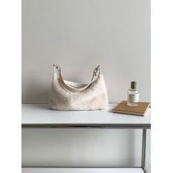 Wholesale Popular Design HandBag  Fashion Plain Hand Bag Soft Plush Shoulder Bag